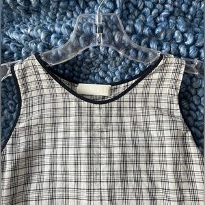 Black Gianham Backless Top